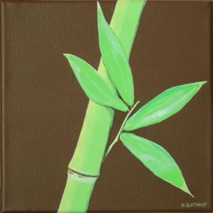 Voir le détail de cette oeuvre: Bambou -zen- sur fond chocolat